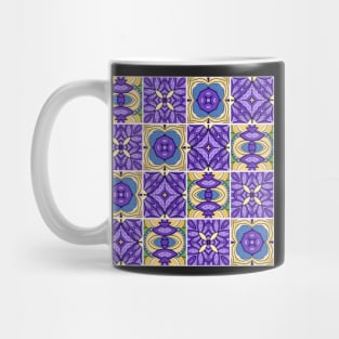 Patchwork Quilt Pattern with Ornate Motifs Mug